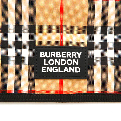 バーバリー BURBERRY ノバチェック ポーチ ポシェット ショルダーバッグ キャンバス ベージュ P15119