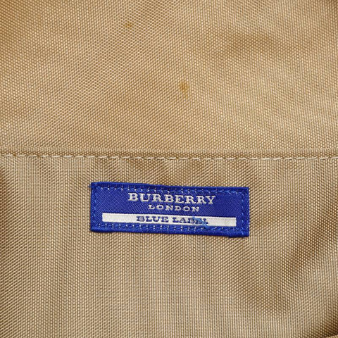 バーバリー BURBERRY ノバチェック レザー ミニボストン ハンドバッグ ベージュxレッド P15142