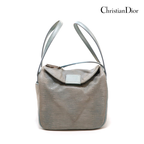 クリスチャンディオール Christian Dior レザー ミニ ハンドバッグ ライトグリーン P15143