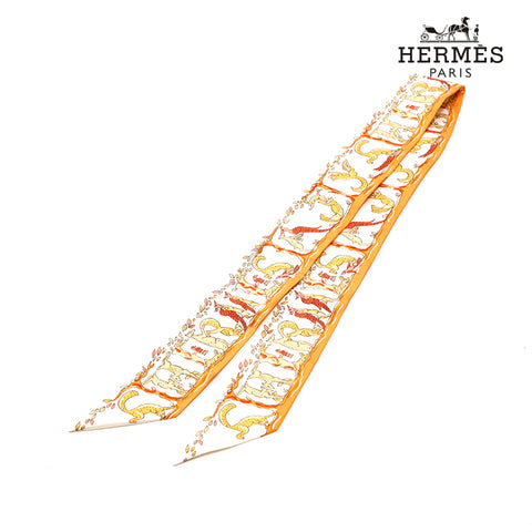エルメス HERMES ツイリー スカーフ オレンジ P15180