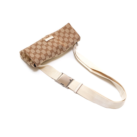 グッチ GUCCI GGキャンバス ボディバッグ ウエストバッグ ベージュ P15207