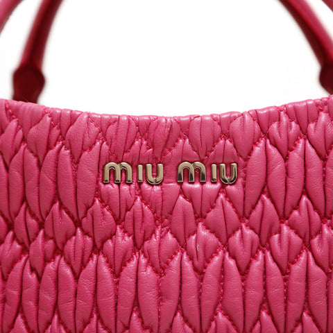 ミュウ ミュウ Miu Miu 2WAY ショルダー ハンドバッグ ピンク P15234