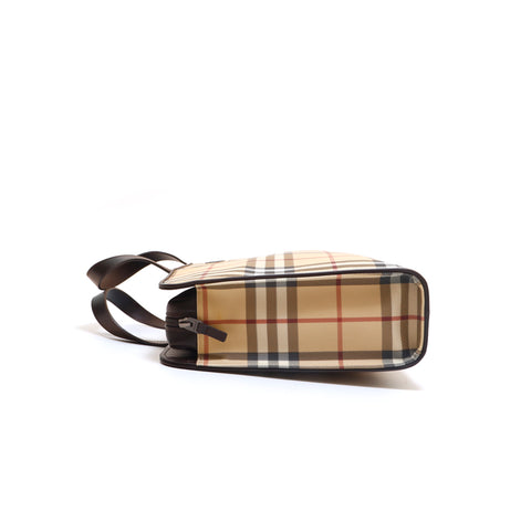 バーバリー BURBERRY ノバチェック ビジネスバッグ ハンドバッグ ベージュ P15238