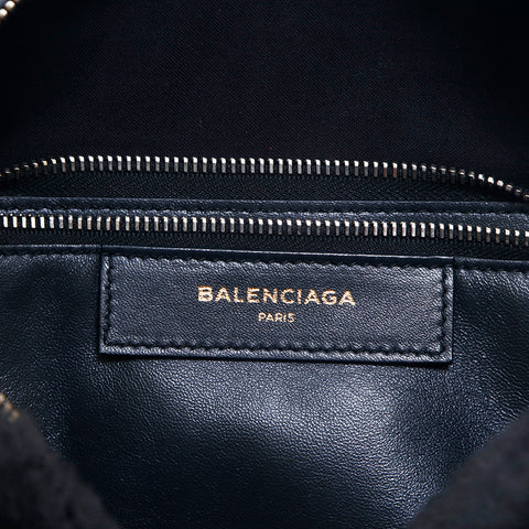 バレンシアガ BALENCIAGA バザール ファー 2WAY 斜め掛け ハンドバッグ ブラック P15280