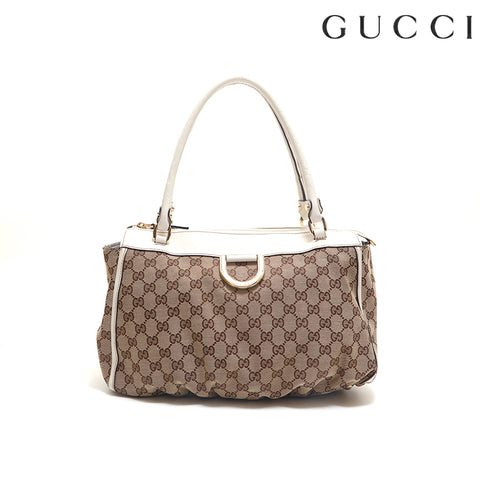 グッチ GUCCI GG アビー トートバッグ ブラウン×ホワイト P15282 