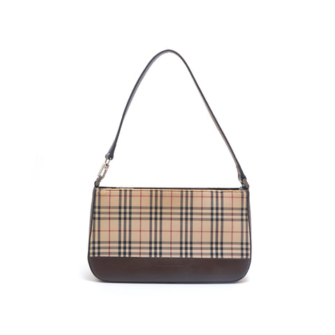 バーバリー BURBERRY チェック ワン ショルダーバッグ ブラウン P15291