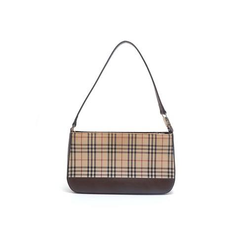 バーバリー BURBERRY チェック ワン ショルダーバッグ ブラウン P15291