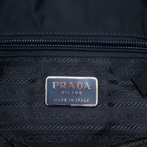 プラダ PRADA 三角ロゴ ナイロン 二層式 ハンドバッグ ブラック P15297