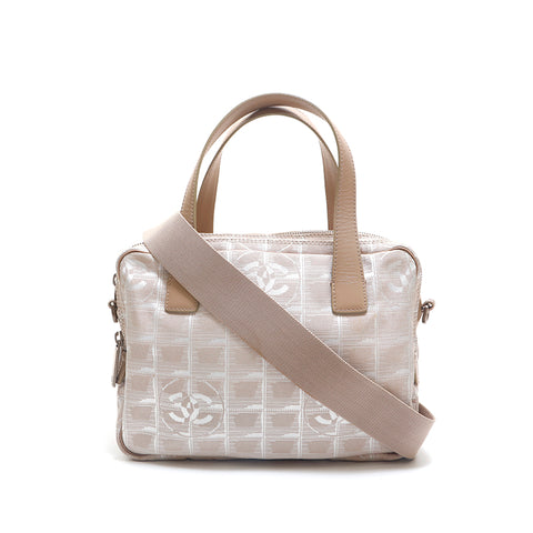 Chanel New Travel Line Nylon Jacquard 2way Crossbody Tote Bag Beige P1 – NUIR VINTAGE