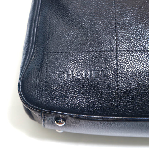 シャネル CHANEL チョコバー ミニボストン ハンドバッグ ブラック P15347