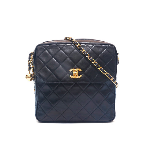 シャネル CHANEL マトラッセ チェーン ショルダーバッグ ブラック P15360