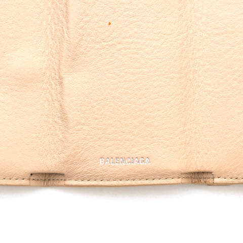 Balenciaga Paper mini portefeuille portefeuille pliant beige P15385