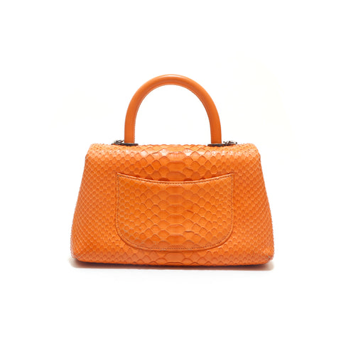 Chanel Coco Mark Exotic Leder 2way Umhängetasche Orange P15412