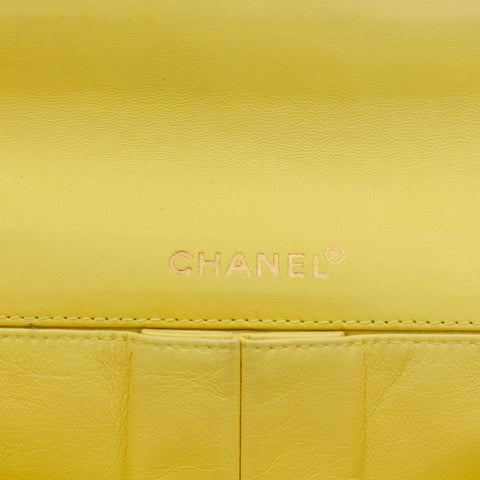 Chanel Chocolate Bar Chain Shoulder Bag Gold x Yellow P15441