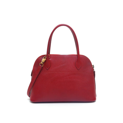 Hermes Bolid 27 g Metallarmatur Handtasche X Graviert 1994 Kushbell Red P15444