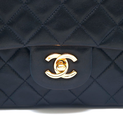 シャネル CHANEL ダブルフラップ マトラッセ ココマーク ショルダーバッグ レザー ブラック P15458