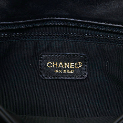 シャネル CHANEL チョコバー ココマーク ハンドバッグ レザー ブラック P15460