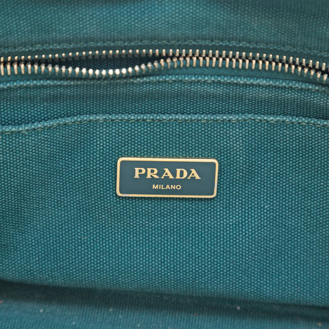 プラダ PRADA カナパ キャンバス 2WAY トート  ショルダーバッグ グリーン系 P15473