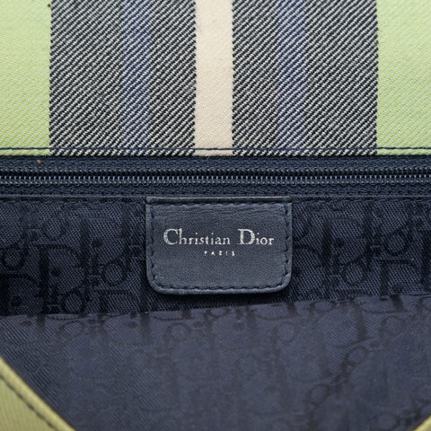 クリスチャンディオール Christian Dior キャンバス レザー ワン ショルダーバッグ グリーン P15475
