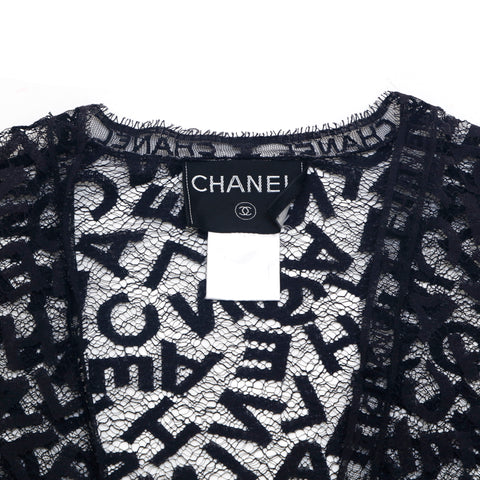 シャネル CHANEL ロゴ レース ジャケット ブラック P15502