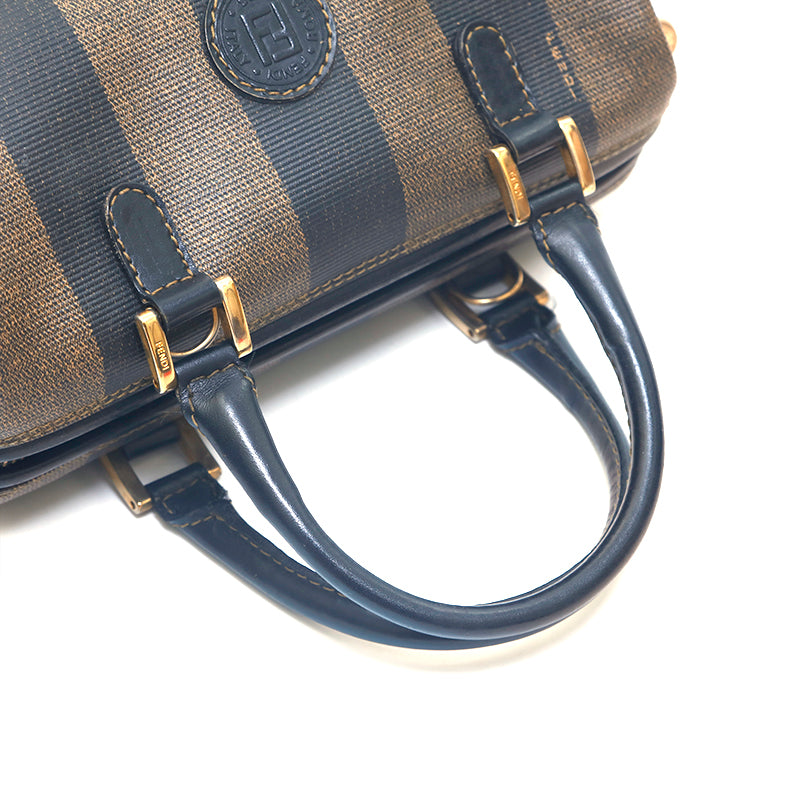フェンディ FENDI ペカン ハンド ボストンバッグ ブラウンxブラック