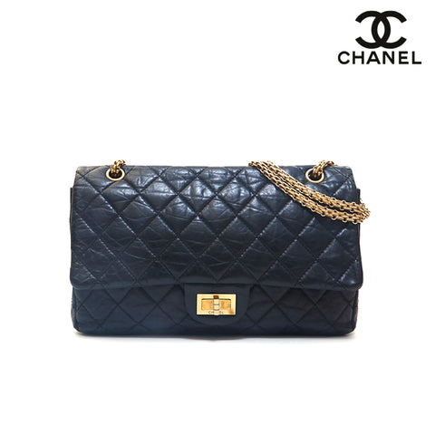 シャネル CHANEL カーフ 2.55 チェーン ショルダーバッグ ブラック P15520