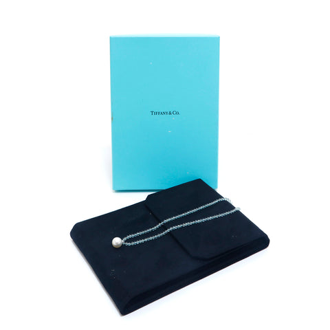 ティファニー TIFFANY&Co. ビーズ パール 750 12.60g ネックレス ブルー P15535