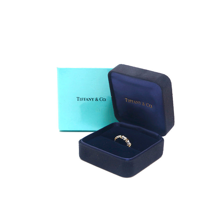 ティファニー リング ビーン ダイヤモンド PT950 7号 ケース&箱付き