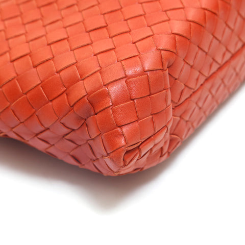 ボッテガヴェネタ BOTTEGAVENETA イントレチャート ハンドバッグ レザー オレンジ P15565