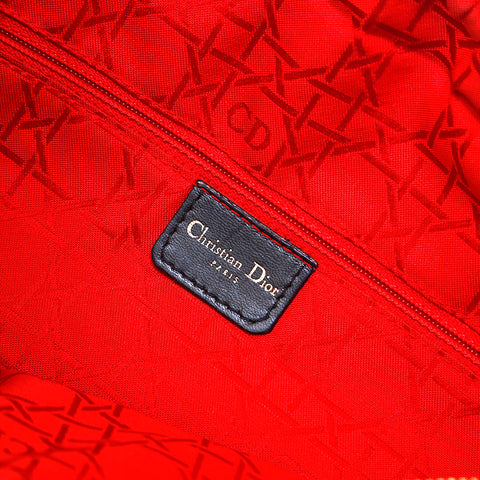クリスチャンディオール Christian Dior レディディオール カナージュ ハンドバッグ ブラック P15573