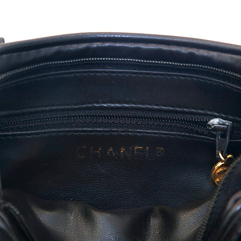 シャネル CHANEL ココマーク マトラッセ ポーチ ウエストバッグ ブラック P15576