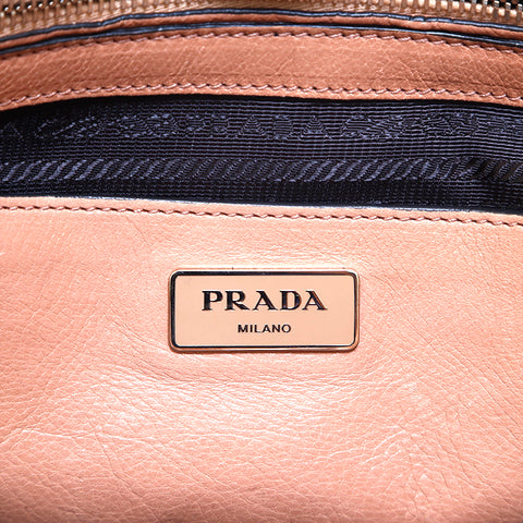 プラダ PRADA 三角ロゴ 2way ショルダーバッグ レザー ブラウン P15605