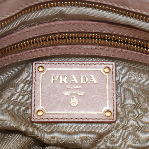 プラダ PRADA 三角ロゴ 2way ショルダーバッグ レザー ベージュ P15621