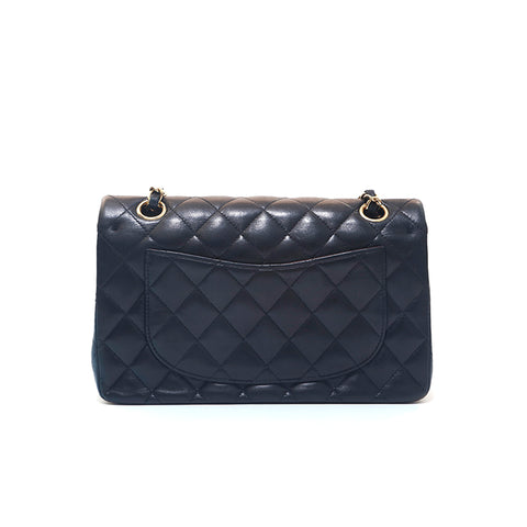 シャネル CHANEL ダブルフラップ マトラッセ ラムスキン ショルダーバッグ ブラック P15675