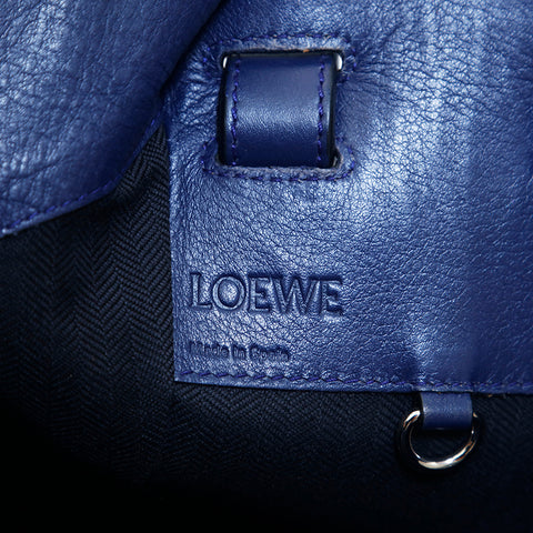 ロエベ LOEWE ハンモック 2way ハンド ショルダーバッグ ネイビー P15702