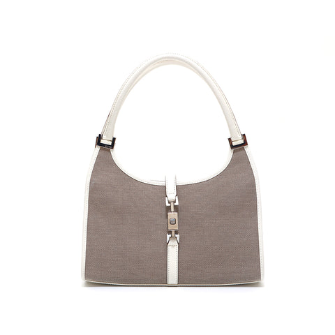 Gucci Leder Schulterhandtasche Beige P15704