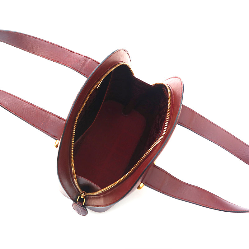 カルティエ CARTIER ロゴ レザー ハンドバッグ ボルドー P15721 – NUIR