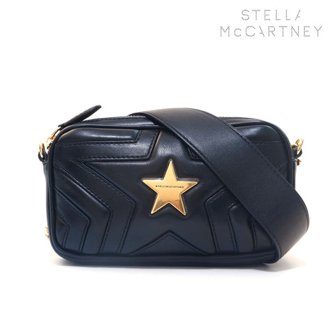 ステラマッカートニー STELLA McCARTNEY スター レザー ショルダーバッグ ブラック P15775