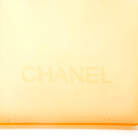 シャネル CHANEL ラバー トート ハンドバッグ ライトオレンジ P15788