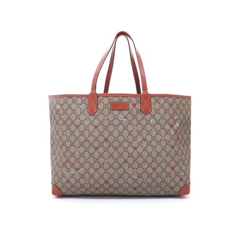 グッチ GUCCI GGスプリーム スター ポーチ付き ショルダー トート