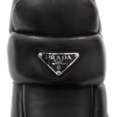 プラダ PRADA ロゴ 厚底 レザー スニーカー ブラック P15829 – NUIR 