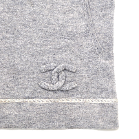 Chanel Coco Mark 100% Sweater en cachemire # 34 Grey tricot P15853