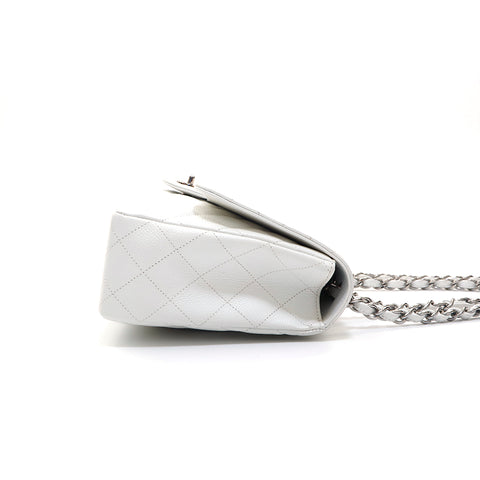 Chanel Caviar Skin Decamatelasse Chain Shoulder Bag White P15875