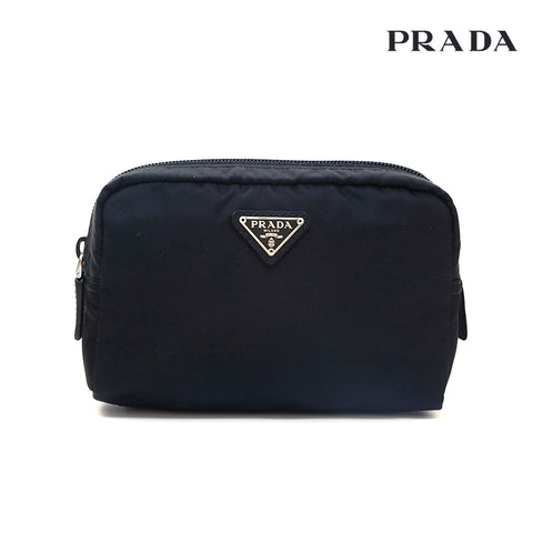 プラダ PRADA 三角ロゴ ナイロン ポーチ ブラック P15909