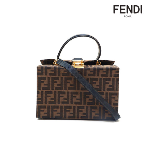 フェンディ FENDI ズッカ 2WAY ハンド ショルダーバッグ ブラウン WS3725