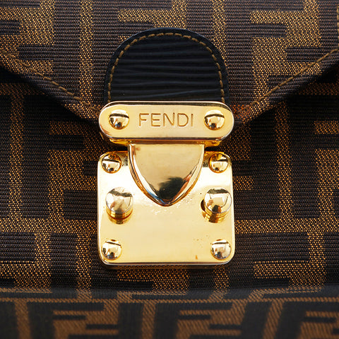 フェンディ FENDI ズッカ 2WAY ハンド ショルダーバッグ ブラウン WS3725