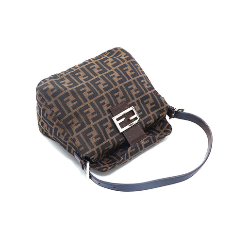 フェンディ FENDI ズッカ マンマバケット ハンドバッグ ブラウン P15916