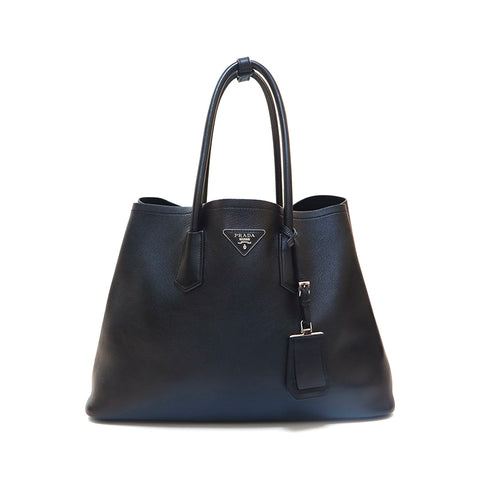 プラダ PRADA 三角ロゴ レザー トートバッグ ブラック P15936 – NUIR ...