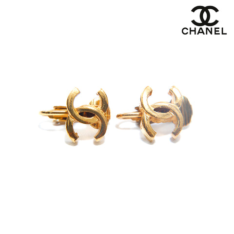 Chanel Coco Mark Earrings Gold P15969