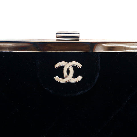 シャネル CHANEL マトラッセ ベロア ハンドバッグ ブラック P15995